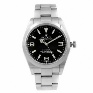 Rolex Explorer Stainless Steel Black Dial Automatic Mens Watch 214270